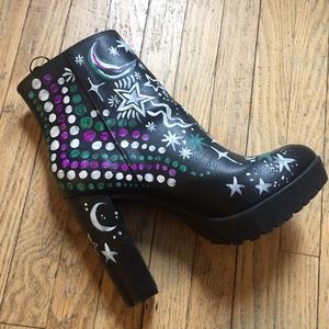 Hand Painted Galaxy Boots